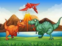Colorful Dinosaurs Match 3 Puzzle Game